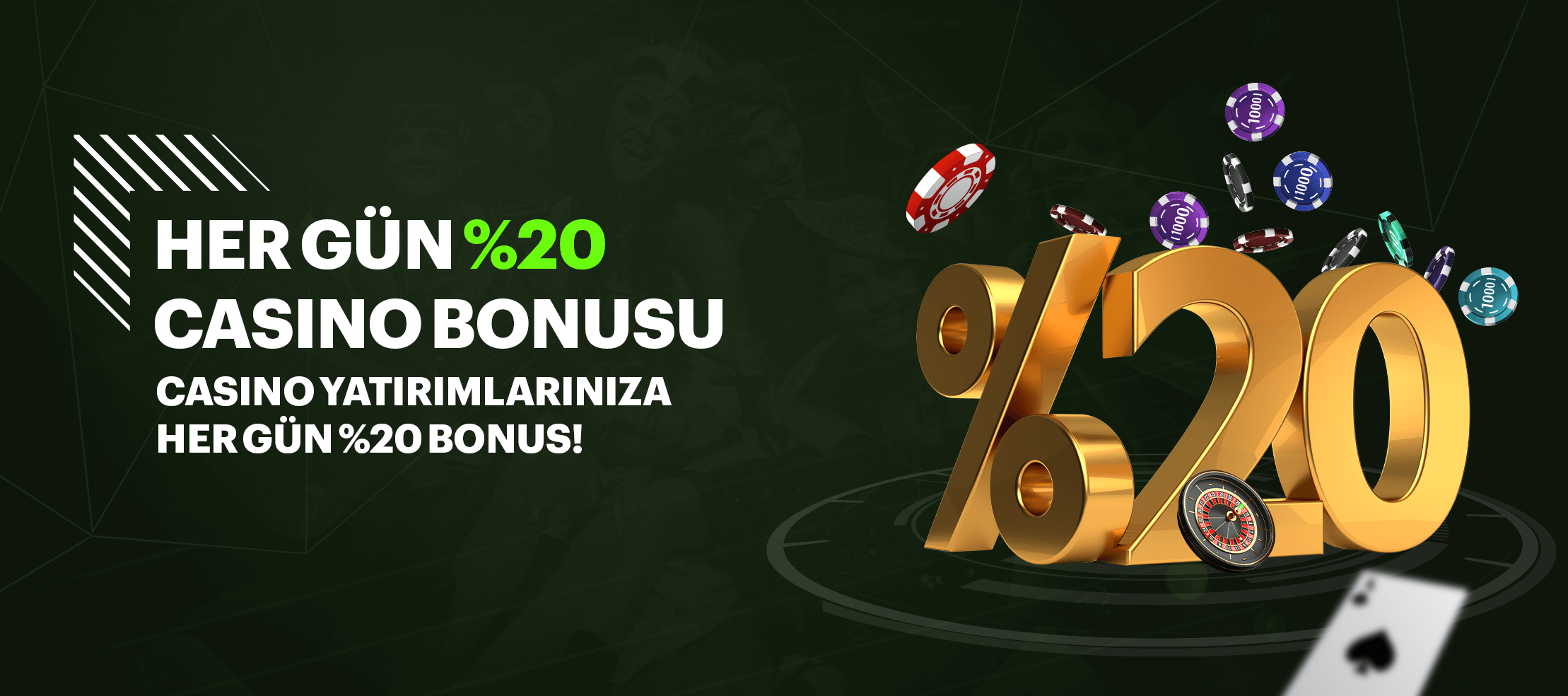 Casino Yatırımlarınıza %20 Bonus